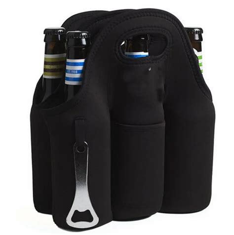 Portable Beer Can Cooler Bag Shoulder Bag Freezer Gel Wine Bottle