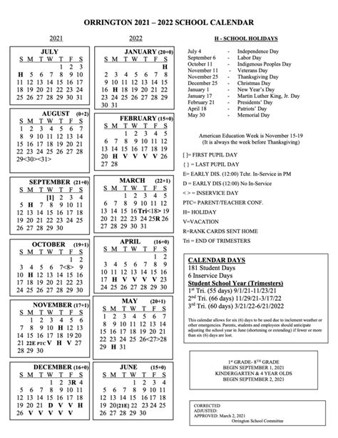 Dedham School Department Calendar 2022 And 2023