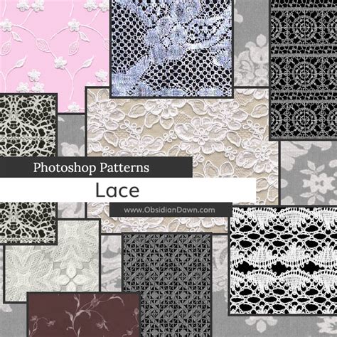 Lace Photoshop Patterns Obsidian Dawn