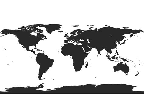 Map Of The World Silhouette Map