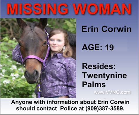 Update On Missing Woman Erin Corwin Vvng