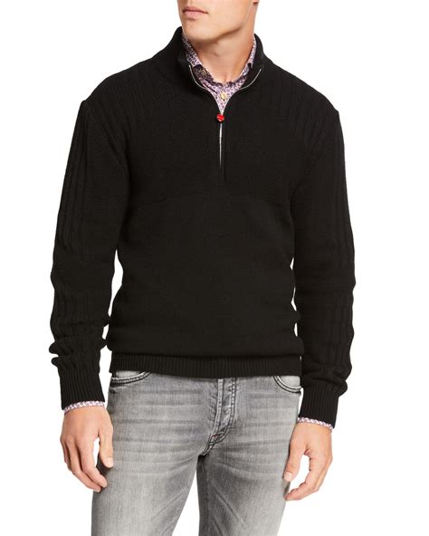 Kiton Mens Quarter Zip Cashmere Sweater Neiman Marcus
