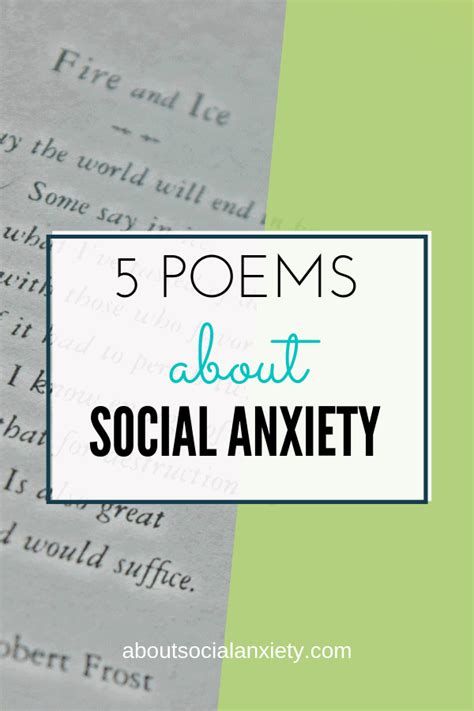 Poems About Social Anxiety Five Poems About Social Anxiety