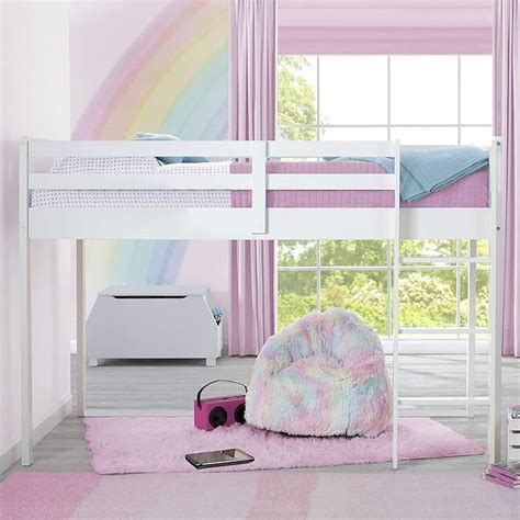 Delta Children Twin Loft Bed With Guardrail And Ladder