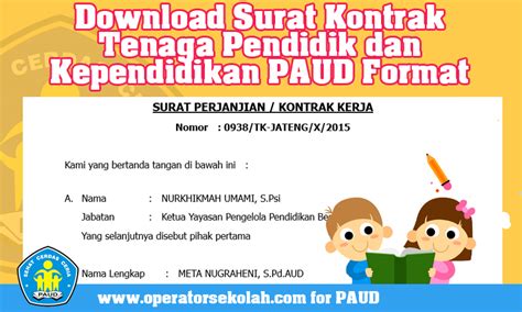 Download surat perjanjian kerja kontrak. Download Surat Kontrak Tenaga Pendidik dan Kependidikan ...