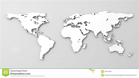 White World Map Stock Images Image 31341284