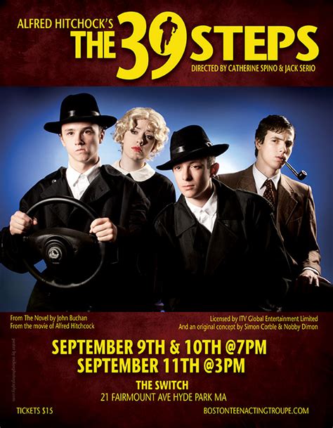 the 39 steps a black box theater poster photo shoot