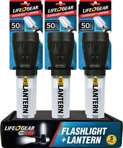 Buy Life Gear 2 In 1 Led Flashlight Lantern Black