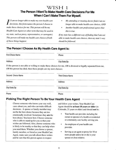 Five Wishes Printable Form Free Printable Templates