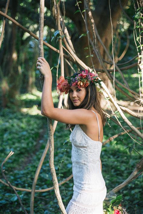 Maui Hawaii Jungle Rainforest Shoot With Local Flowers Part