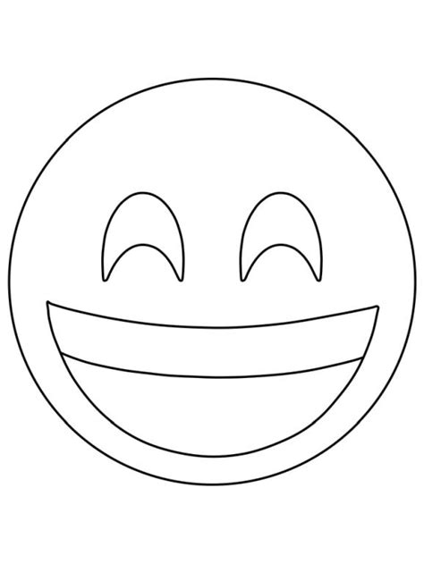 Get This Emoji Coloring Pages Smiley Big Smile For You