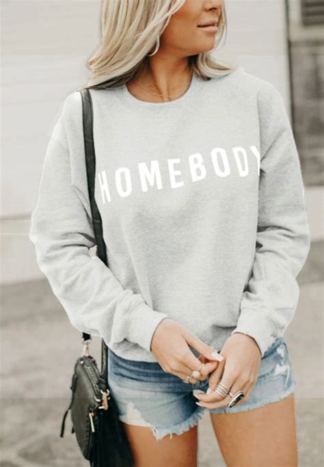 Homebody Sweatshirt Womens Trendy Sweatshirt Etsy Uk