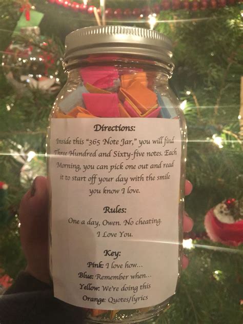 Fill a jar with love notes and gift it to someone very special. 365 day note jar for boyfriend or girlfriend. | Cute ...