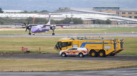 flybe glasgow to belfast city airport flight declares emergency after engine shut down belfast