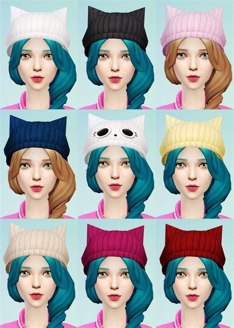 Knit Beret And Cat Ear Beanies At Jsboutique Sims 4 Updates