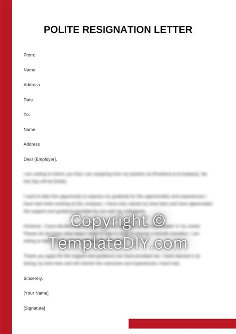 Polite Resignation Letter Sample With Examples In Pdf And Word
