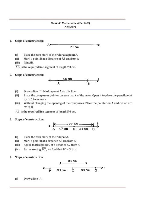 Ncert Solutions For Class 6 Maths Chapter 14 Practical Geometry