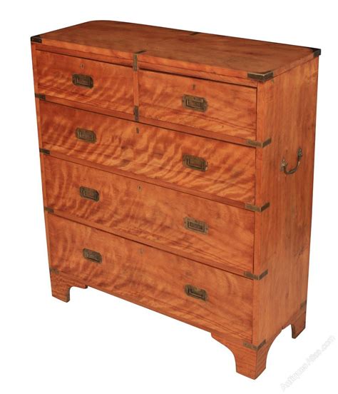 Organize your home with a dresser of your choice. Satinwood Shallow Military Chest - Antiques Atlas ...