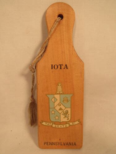 Original Vintage Tau Delta Phi Fraternity Pledge Paddle Iota Circa 1967