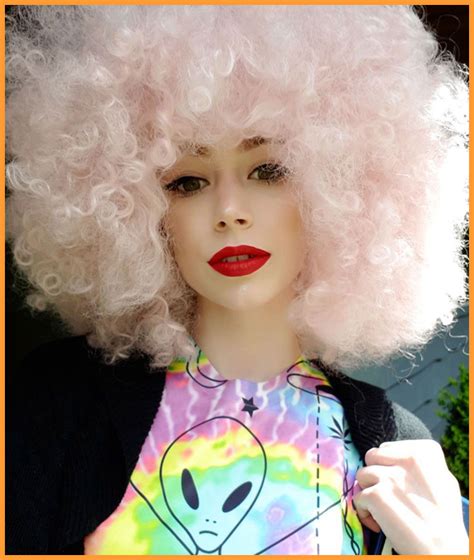 Festival Wig Pink Afro Pastel Celebrity Costume Wigscelebrity Costume