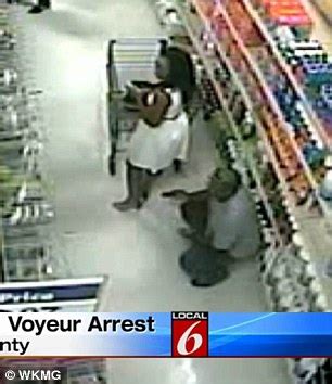 Man Caught On CCTV Taking Cellphone Upskirts Of Woman In Walmart Daily Mail Online