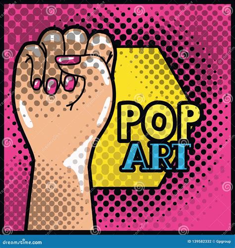 Hand Human Expressing Power Fist Pop Art Stock Vector Illustration Of Comic Expression 139582332