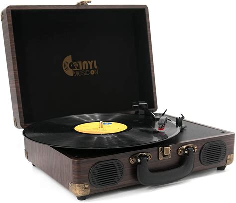 Vinyl Music On Bluetooth Record Player With Built In Speakers 3 Speed