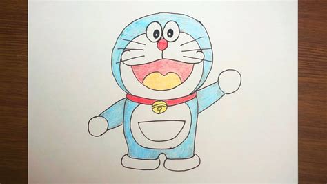 Mudah Ini Cara Menggambar Dan Mewarnai Doraemon How To Draw Doraemon
