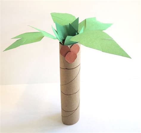 Paper Towel Roll Palm Tree Craft Artsandcrafts Kidscrafts Crafts