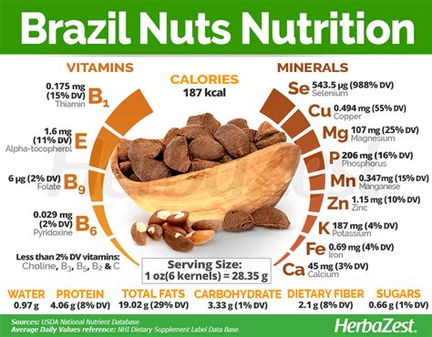Brazil Nuts Nutrition Chart