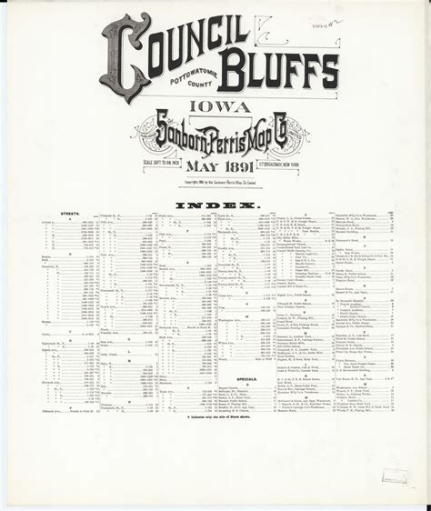 Image 1 of Sanborn Fire Insurance Map from Council Bluffs