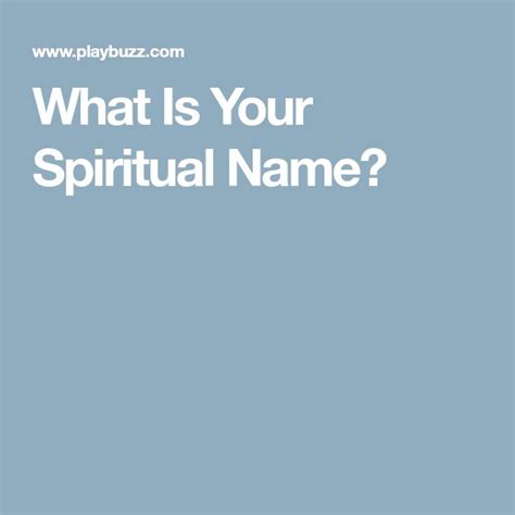 What Is Your Spiritual Name Spiritual Names Names Spirituality