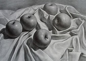 Richard Romero Art: Still Life Apples Drawing 18x24" | Still life ...