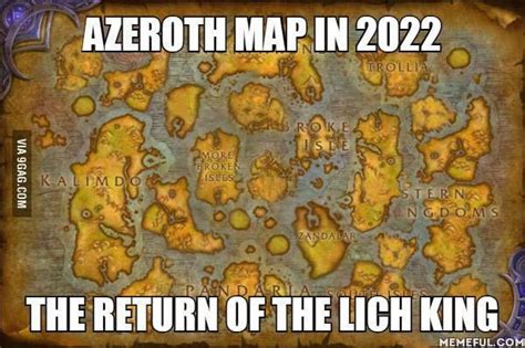 Warcraft World Map In Year 2022 Warcraft Map Azeroth Map World Of
