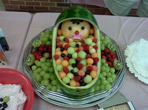 Mermaid watermelon fruit bowl mermaid party food mermaid. Watermelon baby my husband and I made for a baby shower ...