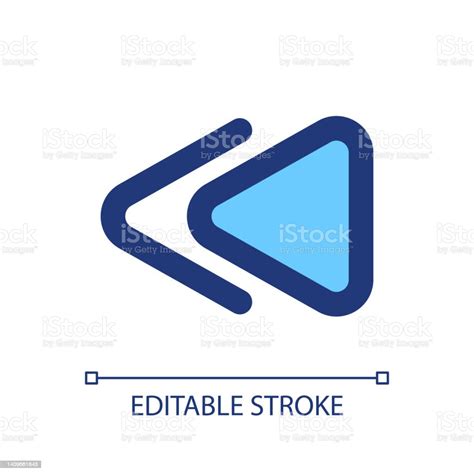 Fast Reverse Button Pixel Perfect Rgb Color Ui Icon Stock Illustration