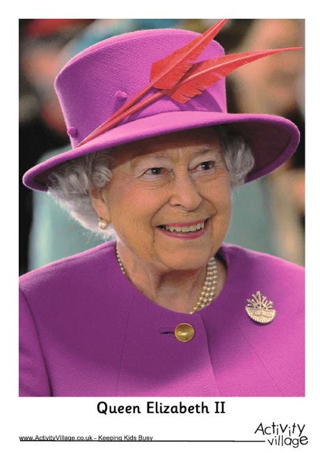 Use it with our colouring page to make sure the kids use the right colours, or perhaps as an here's a fun handwriting worksheet for little ones, perfect for royal occasions, the queen's birthday, or just for fun anytime. Queen Elizabeth II Poster 2