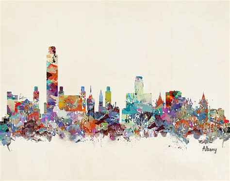 Albany New York Skyline Painting By Bri Buckley Fine Art America