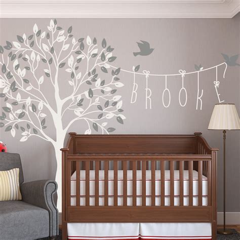 Nursery Tree Wall Decal With Name Wallboss Wall Stickers Wall Art
