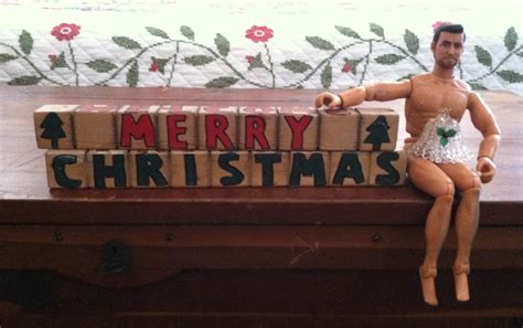 Naked Man Christmas Greeting Card Jingle Bells