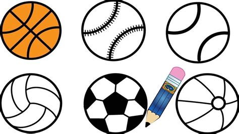 Sports Balls Drawings Free Download On Clipartmag