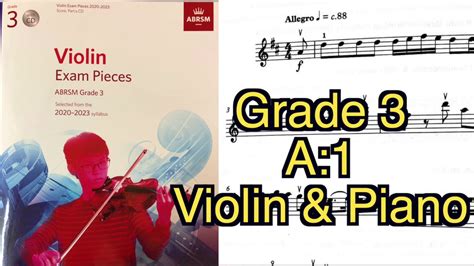 Abrsm Violin Grade 3 Exam Piece A1 Youtube