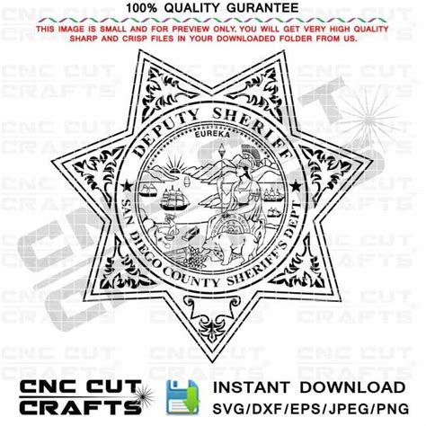 Deputy Sheriff Badge Vector San Diego County Sheriff Department Logo