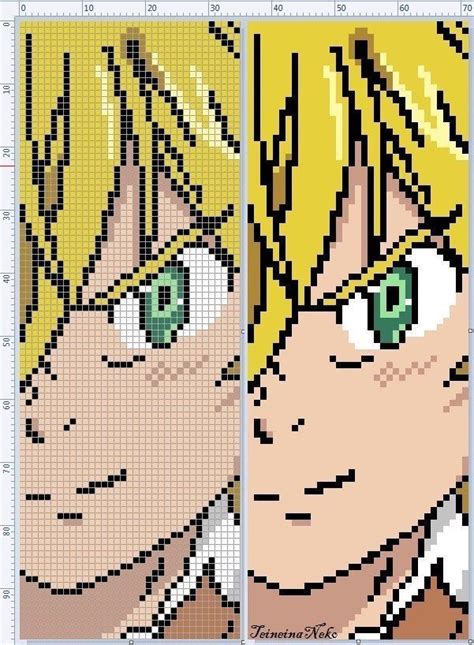 Anime Pixel Art Template