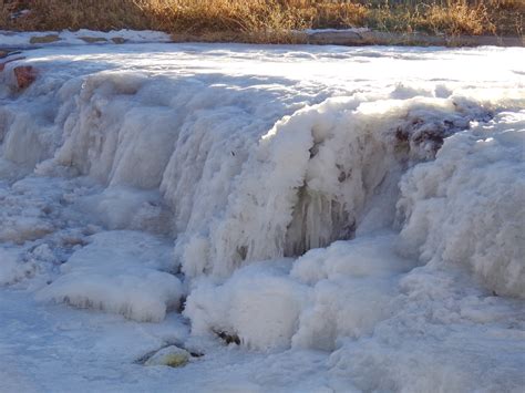 Frozen Waterfall On Winter River Picture Free Photograph Photos
