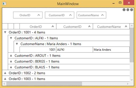 Grouping In Wpf Datagrid Control Syncfusion