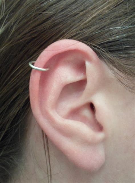 Sterling Silver Hoop Earring Gauge Cartilage Tragus Helix Etsy