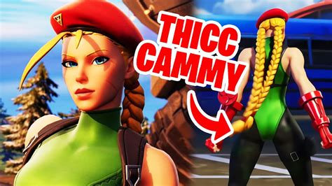 Fortnite Thicc Street Fighter Skin Showcase Cammy Youtube