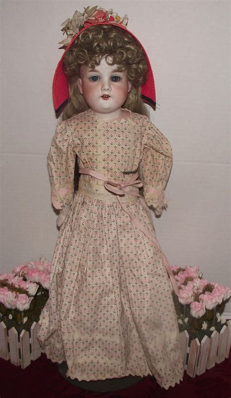 Lovely Armand Marseille 370 Bisque 22 Doll With A Leather Body Circa