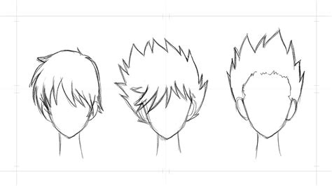 Collection of drawing ideas, how to draw tutorials. How to draw MANGA Hair 3 different ways - YouTube